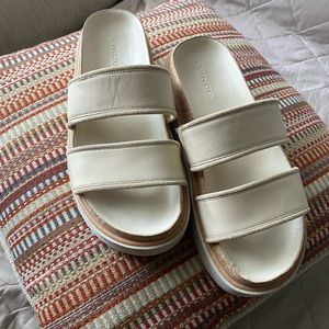 Vince Jenita Sandal Slides Beige (6.5)